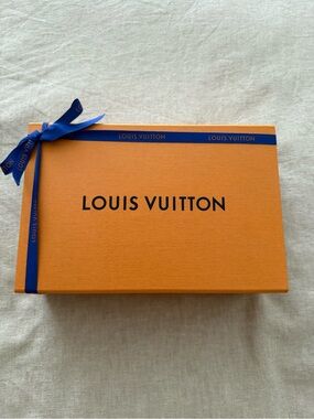 Louis Vuitton Orange Box with Blue Ribbon
